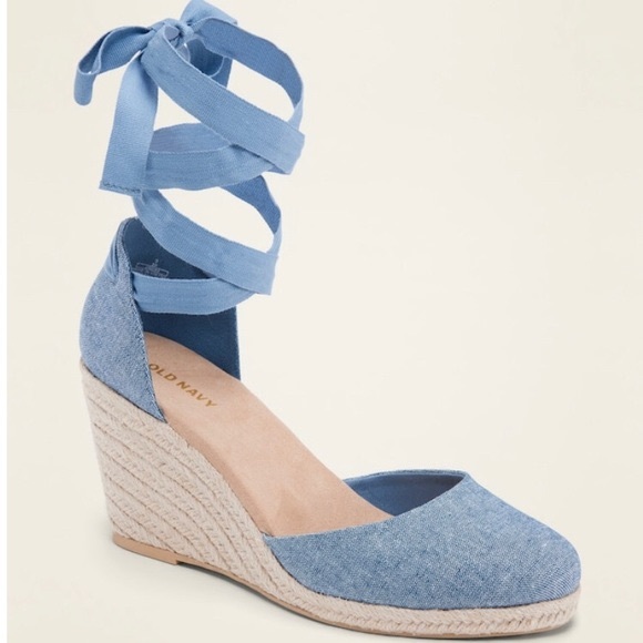 Old Navy Lace-Up Espadrille Wedges - Picture 6 of 6